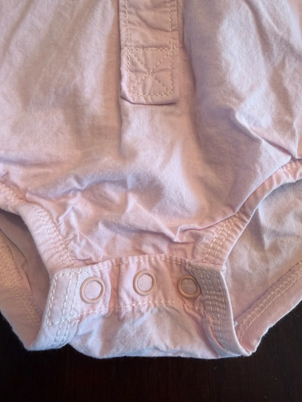 OshKosh B’gosh 18M Button Down Bodysuit Bundle Pink Green Cotton 2 Pc